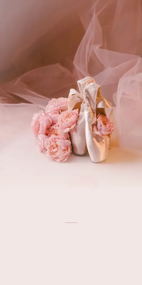 Digital christening invitation for a girl, Ballerina design