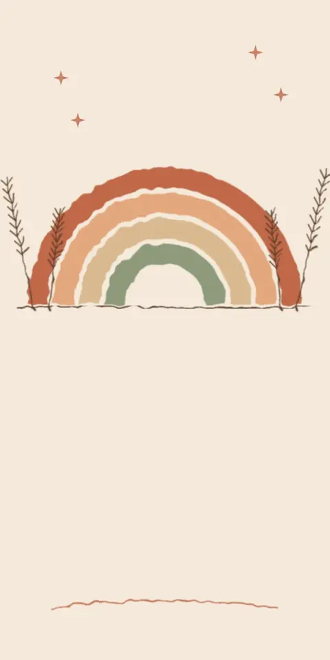 Digital wedding invitation, Boho rainbow design