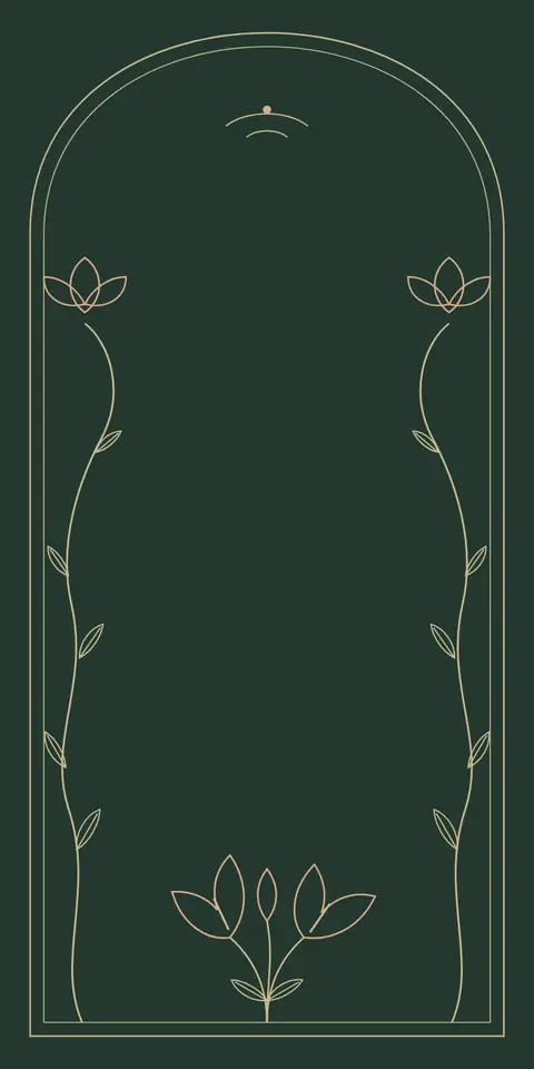 Digital wedding and christening invitation, Art nouveau design