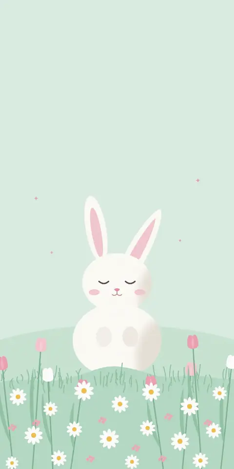 Digital christening invitation for a girl, Little bunny design