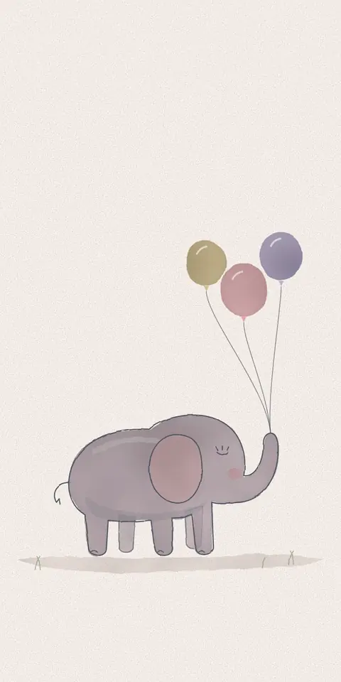 Digital christening invitation for a girl, Little elephant in pink design