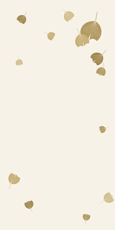Digital wedding invitation, Gold leaves design