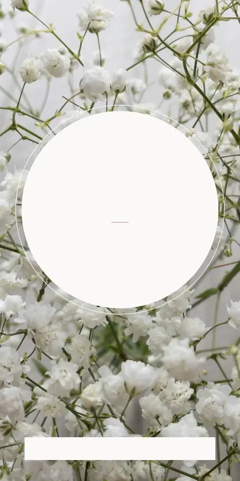 Digital christening invitation for a girl, Baby's breath design