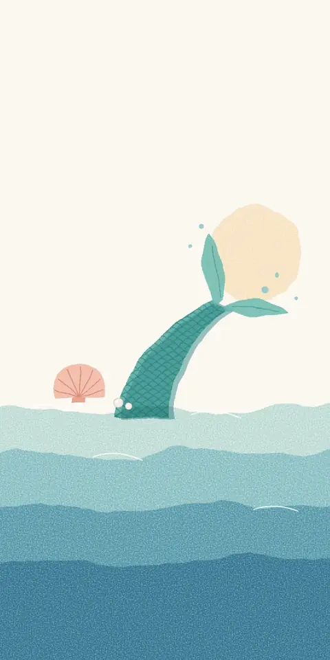 Digital christening invitation for a girl, Mermaid design