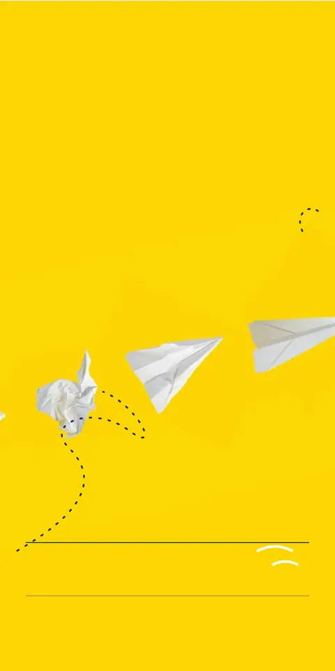 Digital invitation for a kids’ birthday party, Paper planes design