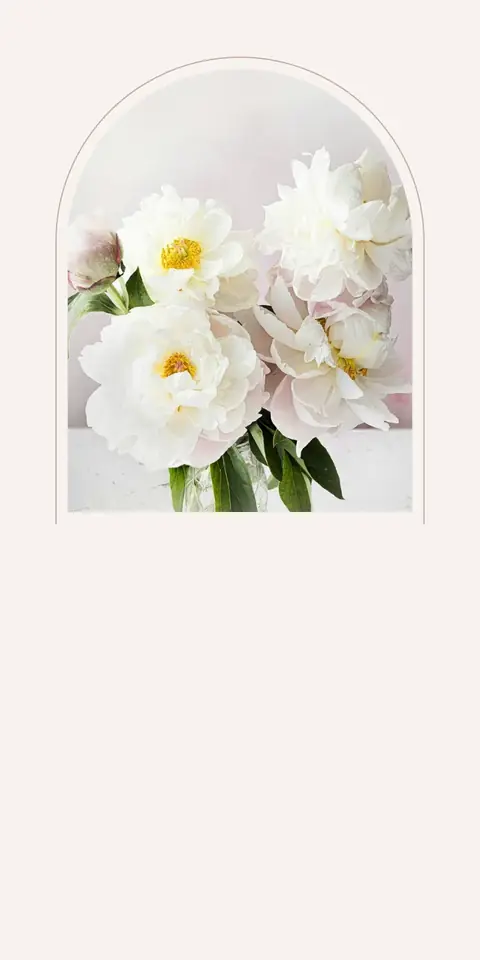 Digital wedding invitation, Peony arch design