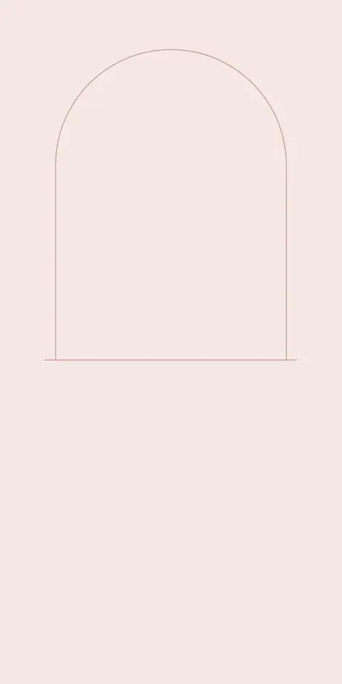 Digital christening invitation for a girl, Arch design