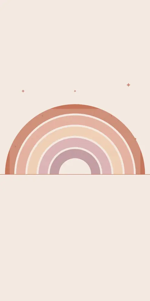 Digital christening invitation for a girl, Blush rainbow design
