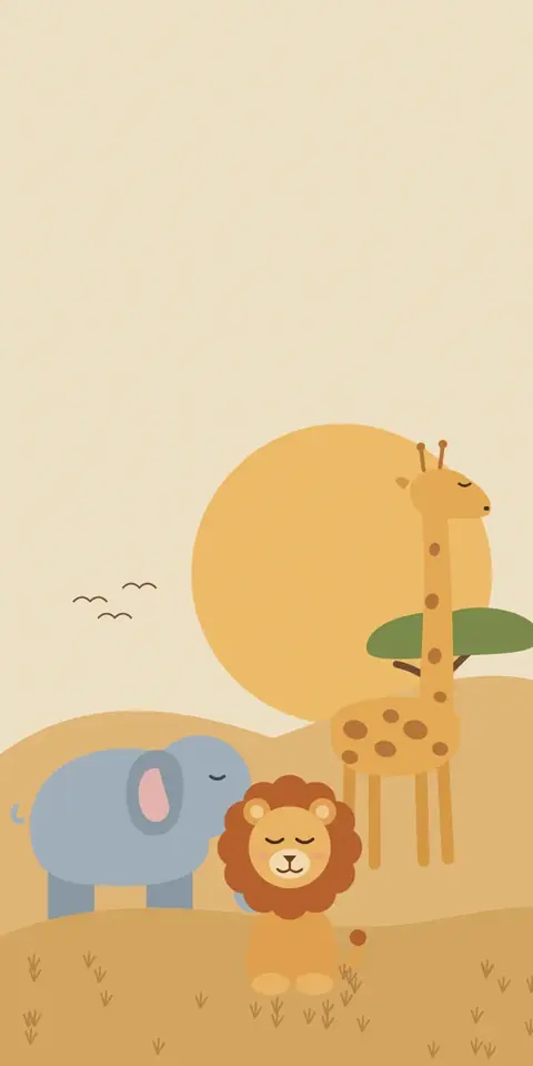 Digital christening invitation for a boy, Safari design