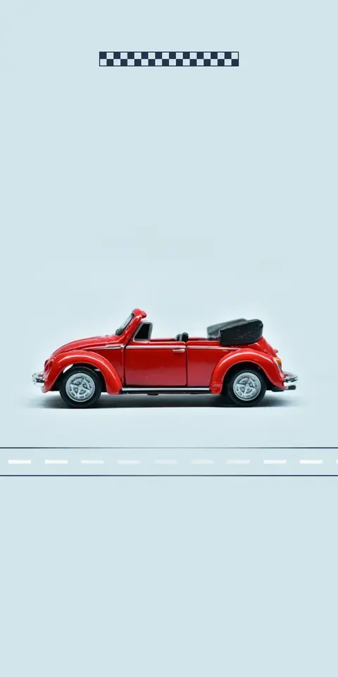Digital christening invitation for a boy, Toy car design