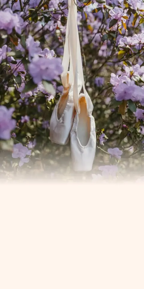 Digital christening invitation for twin girls, Ballerinas design