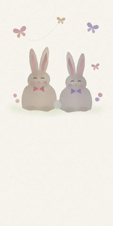 Digital christening invitation for twin girls, Bunnies design