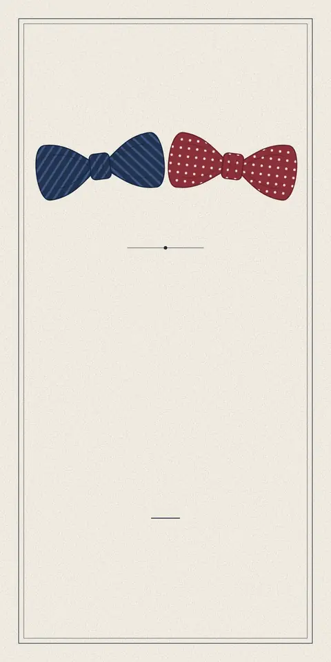 Digital christening invitation for twin boys, Little gentlemen design