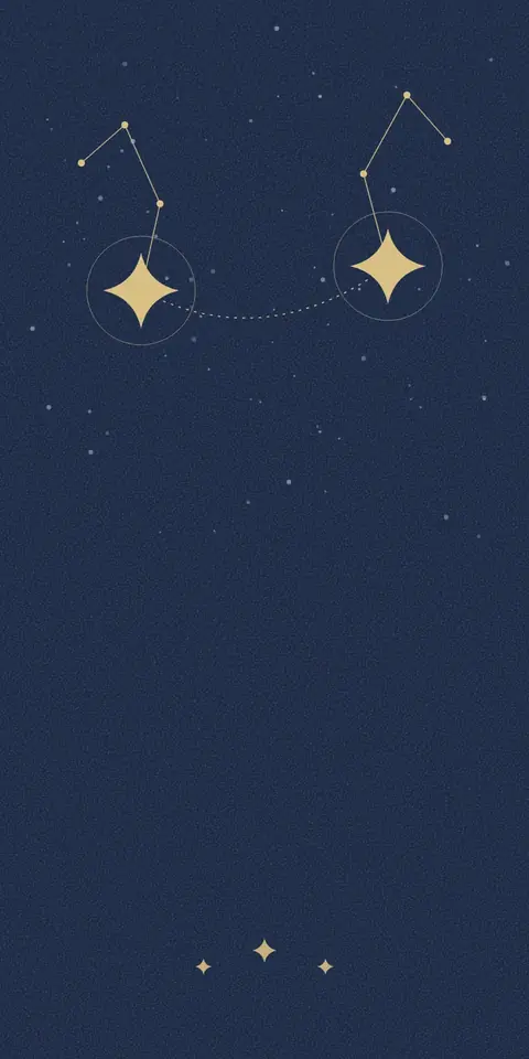 Digital christening invitation for twin boys, Two little stars in navy design