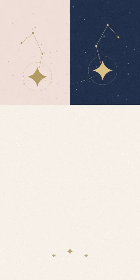 Digital christening invitation for twins, Two little stars in pink & navy design