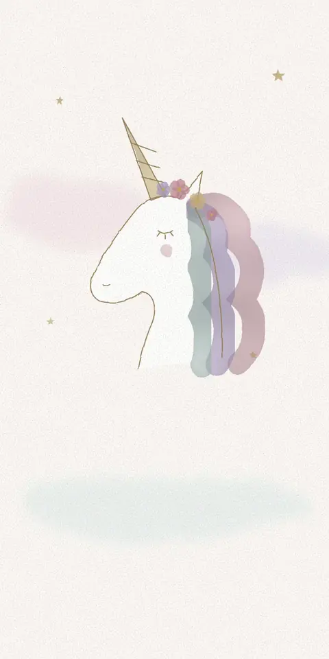 Digital christening invitation for a girl, Unicorn design